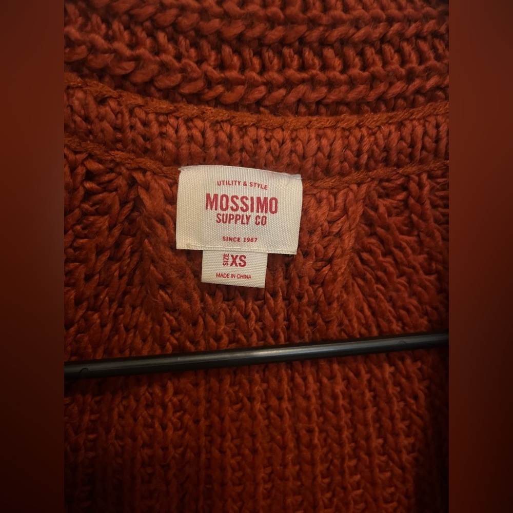 Rust Button Knitted Cardigan - Picture 2 of 3